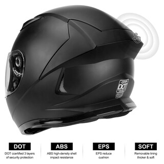 Foto 4 | Foto 4 | Casco De Moto Jagasol Dot  Ligero  Integral  Negro Mate - Venta Internacional.