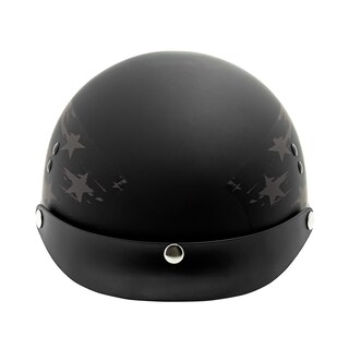 Foto 5 | Foto 5 | Casco De Moto Vcan Cruiser Liso Plano Negro De Media Cara - Venta Internacional.