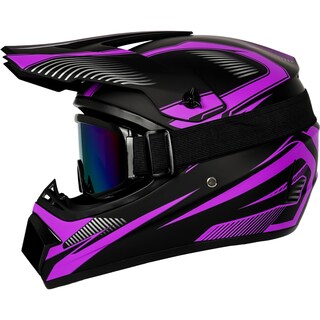 Foto 3 | Foto 3 | Casco Integral De Motocross Yesmotor Para Jóvenes Y Niños Color Morado Xl - Venta Internacional.