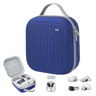 Foto 1 | Foto 1 | Funda Rígida Compatible Con Krypthos Para Meta Quest 3s/quest 3/quest 2/vision Pro Blue - Venta Internacional.