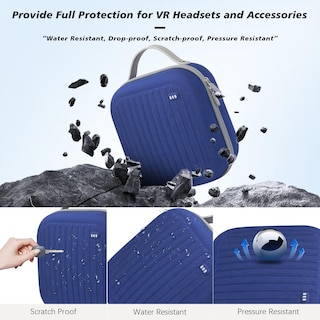 Foto 4 | Foto 4 | Funda Rígida Compatible Con Krypthos Para Meta Quest 3s/quest 3/quest 2/vision Pro Blue - Venta Internacional.
