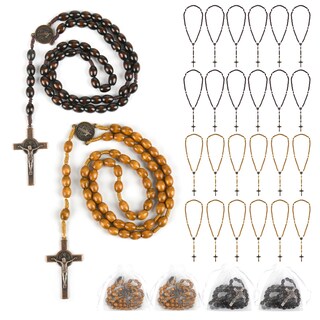 Foto 1 | Foto 1 | Juego De Rosarios Wonitain De Madera 30 Unidades Con Cruz Crucificada - Venta Internacional.
