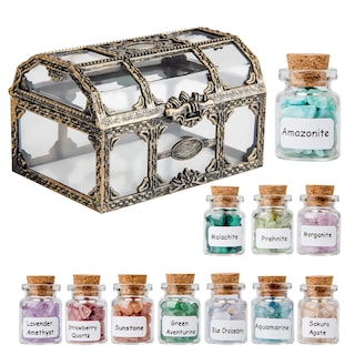 Foto 1 | Foto 1 | Set De Botellas De Piedras Preciosas Lezoroqota Con 11 Cristales Curativos - Venta Internacional.
