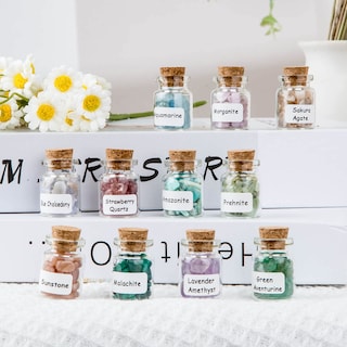 Foto 4 | Foto 4 | Set De Botellas De Piedras Preciosas Lezoroqota Con 11 Cristales Curativos - Venta Internacional.