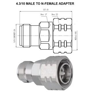 Foto 3 | Foto 3 | Adaptador Rfetomax 4.3/10 Mini Din Macho A Conector N Hembra - Venta Internacional.