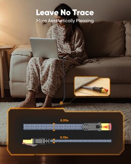 Foto 5 | Foto 5 | Cable Ethernet Snowkids Cat 8 30 Pies 40 Gbps 2000 Mhz Rj45 Dorado - Venta Internacional.