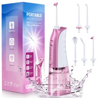 Foto 1 | Foto 1 | Limpiador De Agua Inalámbrico Demita 300 Ml 3 Modos 5 Puntas De Chorro Rosa - Venta Internacional.