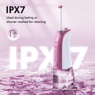 Foto 7 | Foto 7 | Limpiador De Agua Inalámbrico Demita 300 Ml 3 Modos 5 Puntas De Chorro Rosa - Venta Internacional.