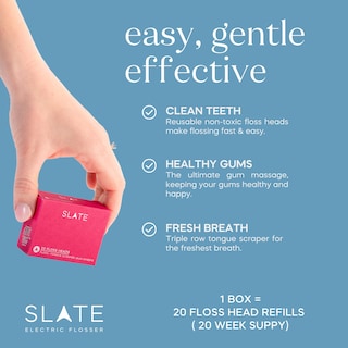 Foto 3 | Foto 3 | Flosser Refills Slate Slate Hilo Dental Eléctrico 20 Cabezales De Hilo Dental Rosa - Venta Internacional.