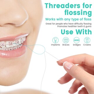 Foto 2 | Foto 2 | Enhebradores De Hilo Dental Veexio 400 Unidades Para Usar Hilo Dental (paquete De 4) - Venta Internacional.