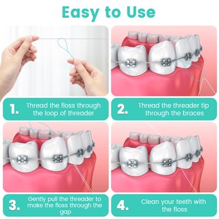 Foto 4 | Foto 4 | Enhebradores De Hilo Dental Veexio 400 Unidades Para Usar Hilo Dental (paquete De 4) - Venta Internacional.