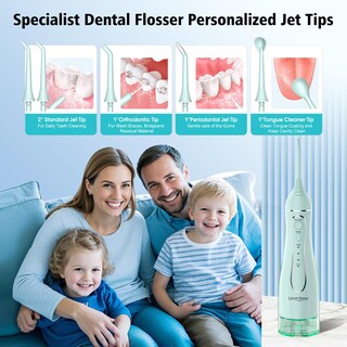 Foto 6 | Foto 6 | Hilo Dental De Agua Aetiovek Leominor 300 Ml Portátil Verde - Venta Internacional.