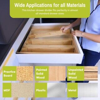 Foto 2 | Foto 2 | Separadores De Cajones Homemaid Living De Bambú Ajustables Paquete De 8 - Venta Internacional.