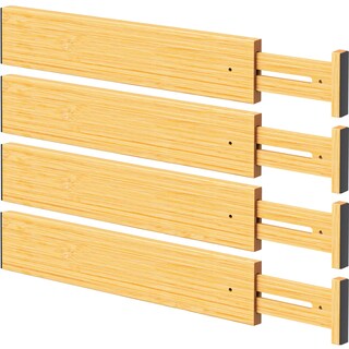 Foto 1 | Foto 1 | Separadores De Cajones Bamburoba De Bambú Expandibles De 17 A 22 Cm  Paquete De 4 - Venta Internacional.