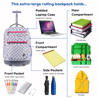 Foto 3 | Foto 3 | Mochila Enrollable J World Sundance 20 Con Funda Para Portátil - Venta Internacional.