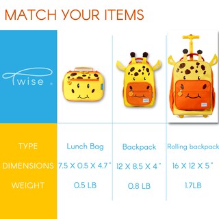 Foto 5 | Foto 5 | Mochila Twise Side-kick Preschool Para Niños Con Diseño De Jirafa - Venta Internacional.