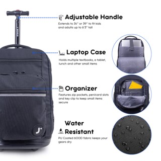 Foto 5 | Foto 5 | Mochila Rolling J World Sundance 20 Con Funda Para Portátil Negra - Venta Internacional.