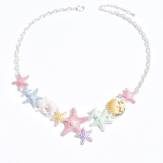 Foto 4 | Foto 4 | Collar Bjr Macaron Con Colorida Cadena Con Forma De Concha Y Estrella De Mar - Venta Internacional.