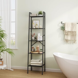 Foto 5 | Foto 5 | Estantería Tipo Escalera Hoctieon Con Estructura Metálica Industrial De 5 Niveles - Venta Internacional.