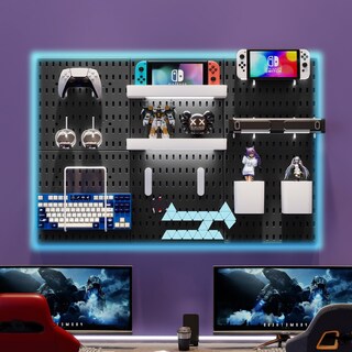 Foto 1 | Foto 1 | Organizador De Pared Con Tablero Perforado Nafenai Modular Con Accesorios Color Negro - Venta Internacional.