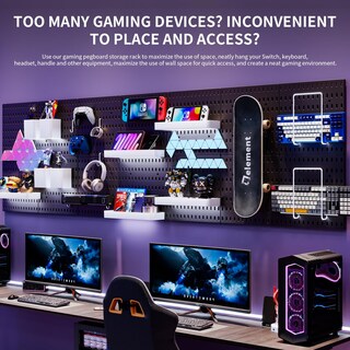 Foto 2 | Foto 2 | Organizador De Pared Con Tablero Perforado Nafenai Modular Con Accesorios Color Negro - Venta Internacional.