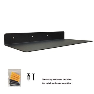 Foto 5 | Foto 5 | Estantería De Pared Vohyov Lineal Metal 20 X 42 X 5 Cm Color Negro Resistente - Venta Internacional.