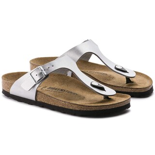 Foto 4 | Foto 4 | Chancletas Birkenstock Birkenstock Para Mujer Color Plateado Metalizado Modelo Birko Flor 7 - Venta Internacional.