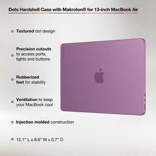 Foto 3 | Foto 3 | Funda Rígida Con Lunares Para Macbook Air 13 Color Rosa Hielo - Venta Internacional.