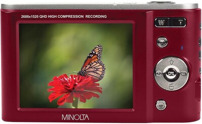 Foto 4 | Foto 4 | Cámara Digital Minolta Mnd20 44mp 2.7k Roja Con Kit De Trípode - Venta Internacional.