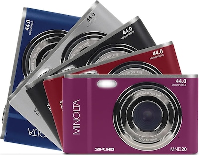Foto 6 | Foto 6 | Cámara Digital Minolta Mnd20 44mp 2.7k Roja Con Kit De Trípode - Venta Internacional.