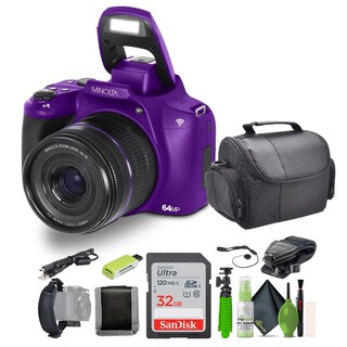 Foto 1 | Foto 1 | Cámara Digital Minolta Mnb10z 64mp 4k 10x Zoom Púrpura - Venta Internacional.