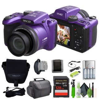 Foto 1 | Foto 1 | Cámara Digital Minolta Mn40z De 20 Mp Con Zoom De 40 Aumentos Wi-fi Color Morado - Venta Internacional.