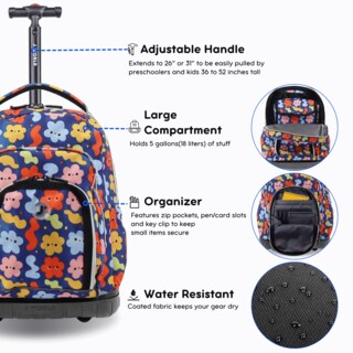 Foto 5 | Foto 5 | Mochila Enrollable J World Lollipop Para 16 Niños Con Bolsa De Almuerzo - Venta Internacional.