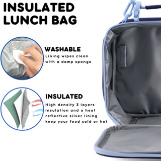 Foto 5 | Foto 5 | Bolsa De Almuerzo J World Cody Para Niños Con Aislamiento Y Correa De Hombro Color Azul - Venta Internacional.