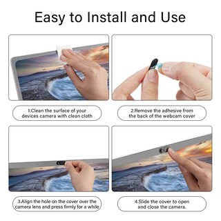 Foto 6 | Foto 6 | Funda Para Cámara Web Slide Zucucuc Para Portátil Teléfono Paquete De 6 Color Negro - Venta Internacional.