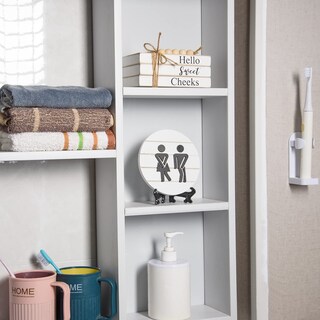 Foto 3 | Foto 3 | Divertidos Letreros De Baño Farmhouse Lenkyin Con Pila De Libros - Venta Internacional.