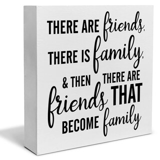 Foto 1 | Foto 1 | Cartel Decorativo De Madera Con Forma De Caja De Madera Con Texto «there Are Friends Family» - Venta Internacional.