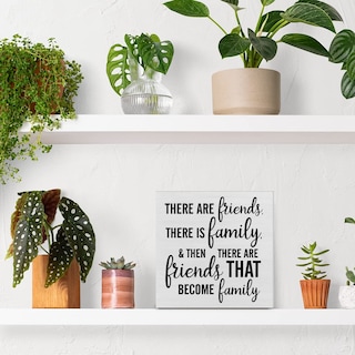 Foto 5 | Foto 5 | Cartel Decorativo De Madera Con Forma De Caja De Madera Con Texto «there Are Friends Family» - Venta Internacional.