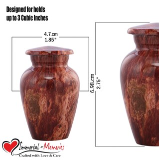Foto 5 | Foto 5 | Urna Funeraria Immortal-memories Con Acabado En Mármol Y Metal Rojo - Venta Internacional.