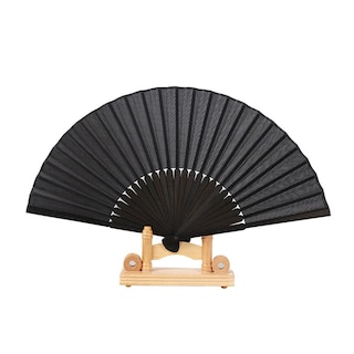 Foto 6 | Foto 6 | Abanico Plegable Tkocisa Bamboo Silk Chinese Vintage Retro Black - Venta Internacional.