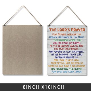 Foto 2 | Foto 2 | Letrero Colgante De Madera Qious Religious Scripture Art 25 X 20 Cm - Venta Internacional.