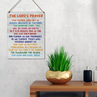 Foto 3 | Foto 3 | Letrero Colgante De Madera Qious Religious Scripture Art 25 X 20 Cm - Venta Internacional.