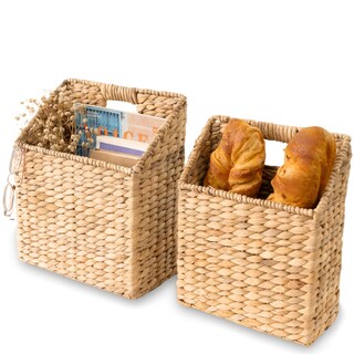 Foto 1 | Foto 1 | Juego De 2 Cestas De Mimbre Colgantes Kolwoven Con Forma De Jacinto De Agua - Venta Internacional.