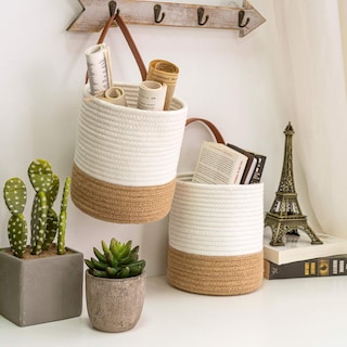 Foto 7 | Foto 7 | Cesta Colgante Goodpick Cuerda De Yute 2 Unidades Pequeña Blanca - Venta Internacional.
