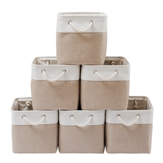 Foto 1 | Foto 1 | Contenedores De Almacenamiento Midmmvick Cube De 33 X 33 X 33 Cm 6 Unidades Color Blanco Y Beige - Venta Internacional.