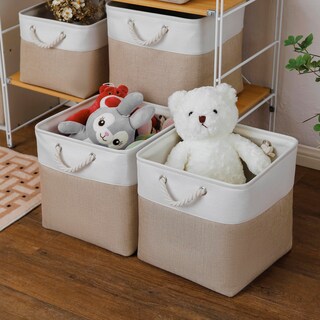 Foto 3 | Foto 3 | Contenedores De Almacenamiento Midmmvick Cube De 33 X 33 X 33 Cm 6 Unidades Color Blanco Y Beige - Venta Internacional.
