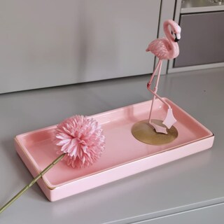 Foto 4 | Foto 4 | Bandeja De Baño De Cerámica Hankor De 10 X 5 Cm Para Perfume O Vela Color Rosa - Venta Internacional.