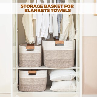 Foto 7 | Foto 7 | Cesta De Almacenamiento Danpinera Grande Tejida 108 L Color Marrón Degradado - Venta Internacional.