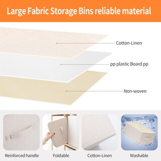 Foto 3 | Foto 3 | Bolsas De Almacenamiento Tulinstiraga De Lino Plegables 3 Unidades Lavables Color Beige - Venta Internacional.