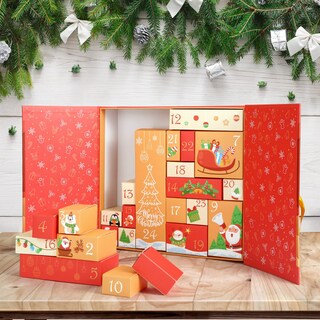 Foto 5 | Foto 5 | Calendario De Adviento Gwhole Christmas 2024 Con 24 Cajas De Regalo Rojas - Venta Internacional.